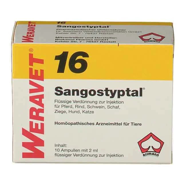 SANGOSTYPTAL 16 ampoules vet. 10X2 ml