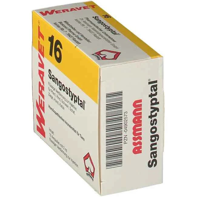 SANGOSTYPTAL 16 ampoules vet. 10X2 ml