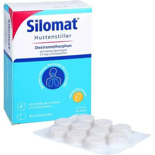 SILOMAT Cough Suppressant DMP with Honey Flavor 7.7mg LUP 40 tablets