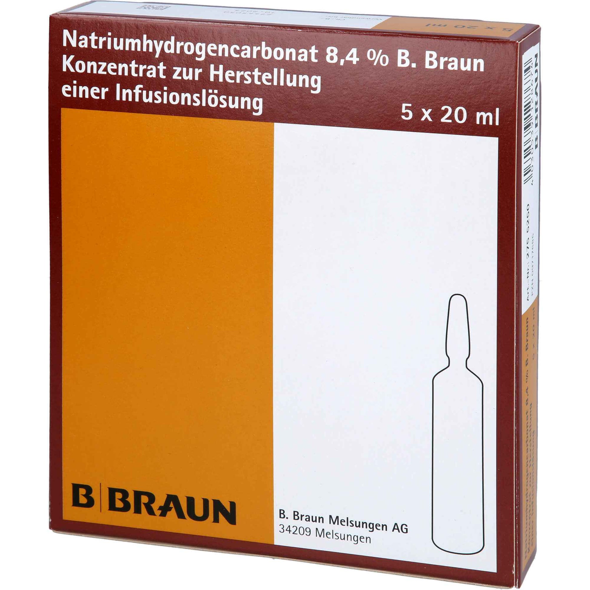 SODIUM HYDROGEN CARBONATE B.Braun 8.4% glass