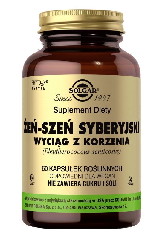 SOLAR Ginseng Siberian root extract x 60 capsules