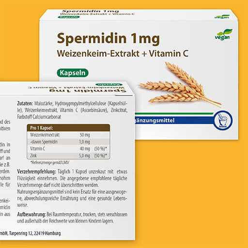 SPERMIDINE 1 mg wheat germ extract+C capsules