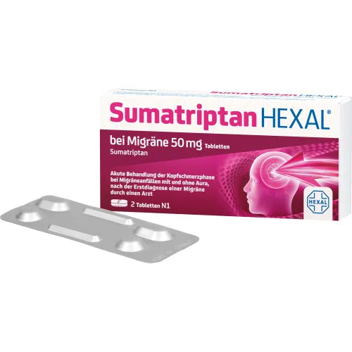 SUMATRIPTAN, HEXAL for migraines. (migraine), TABLETS