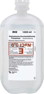 Saline solution 0.9% plastic bottle Fresenius