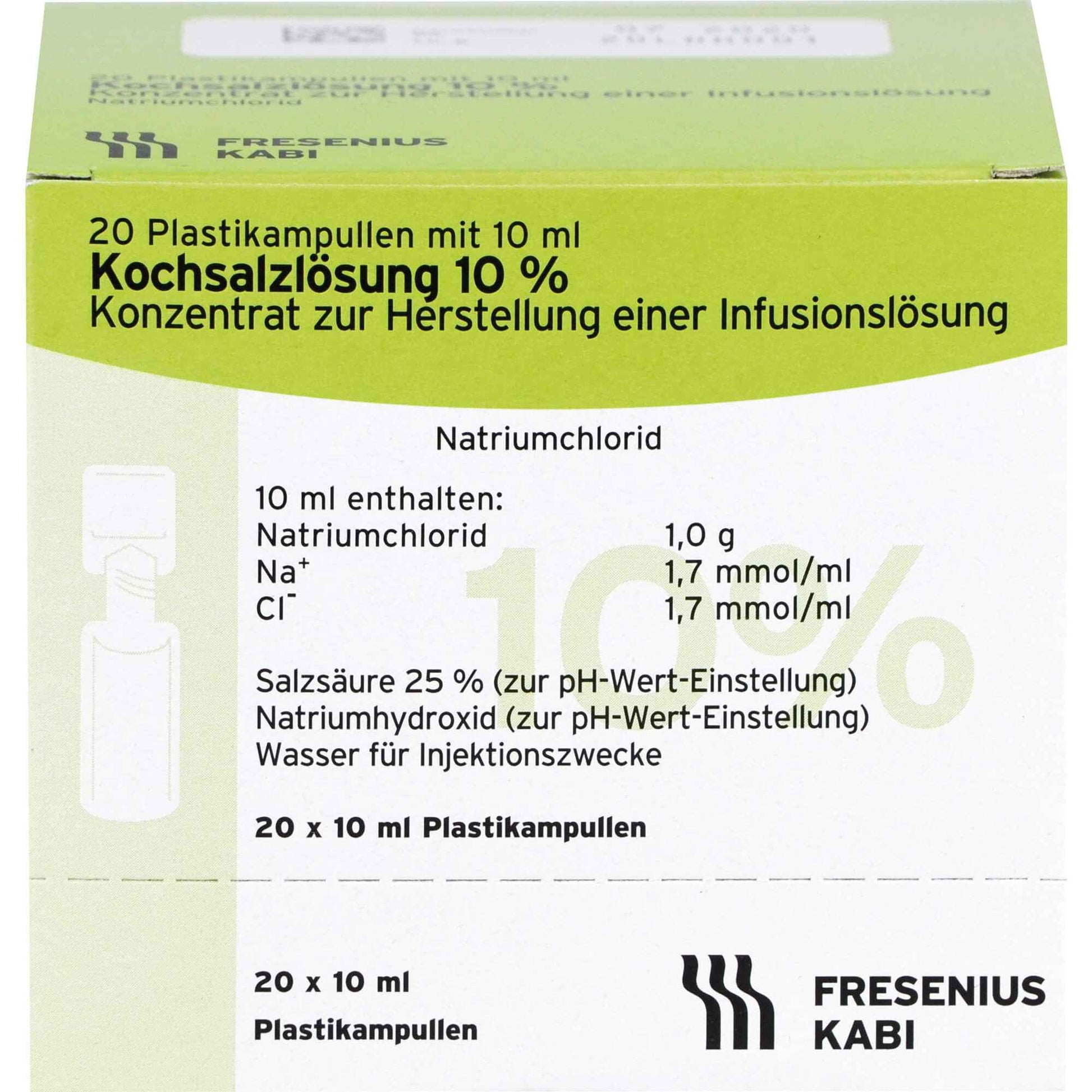 Saline solution 10% concentrate for infusion