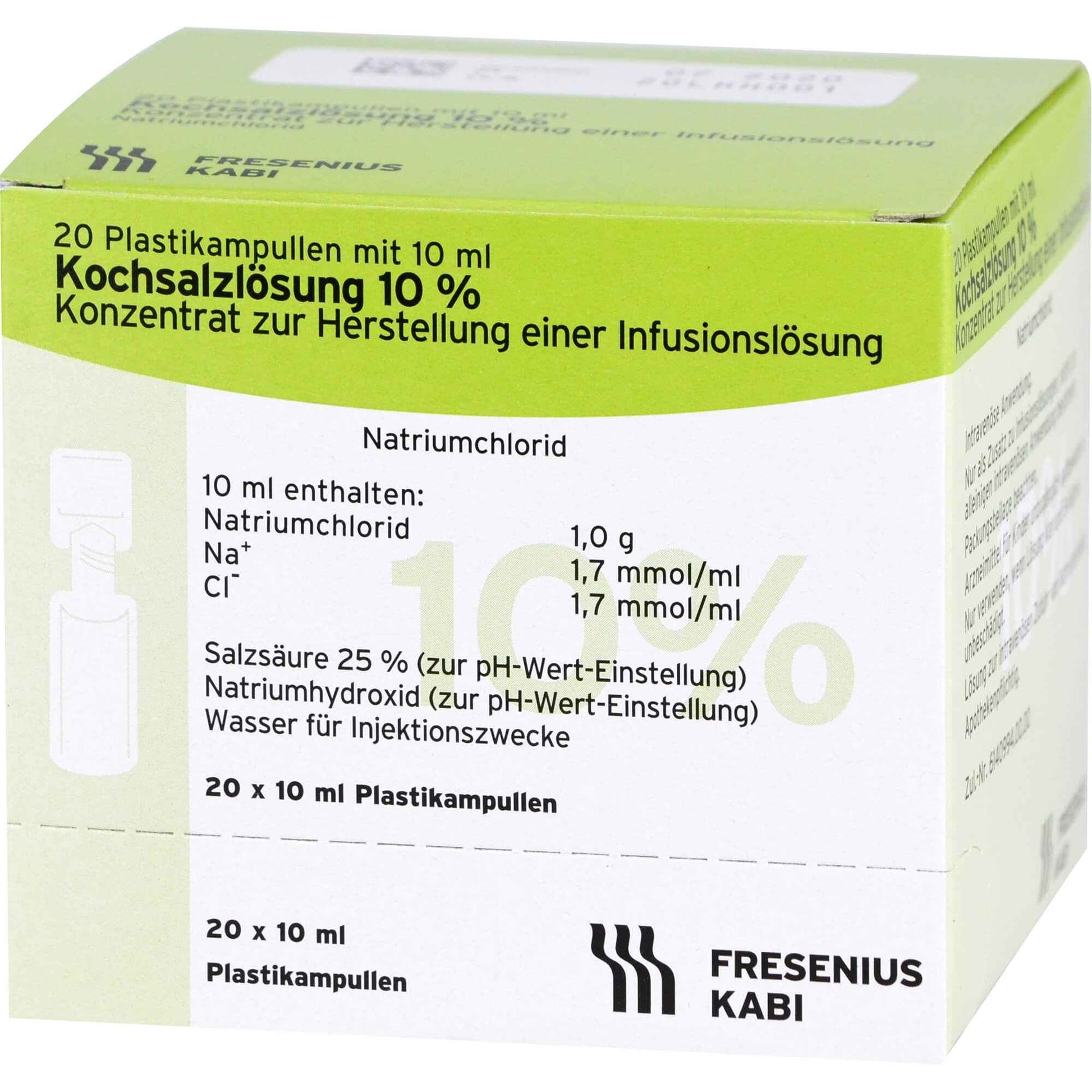 Saline solution 10% concentrate for infusion