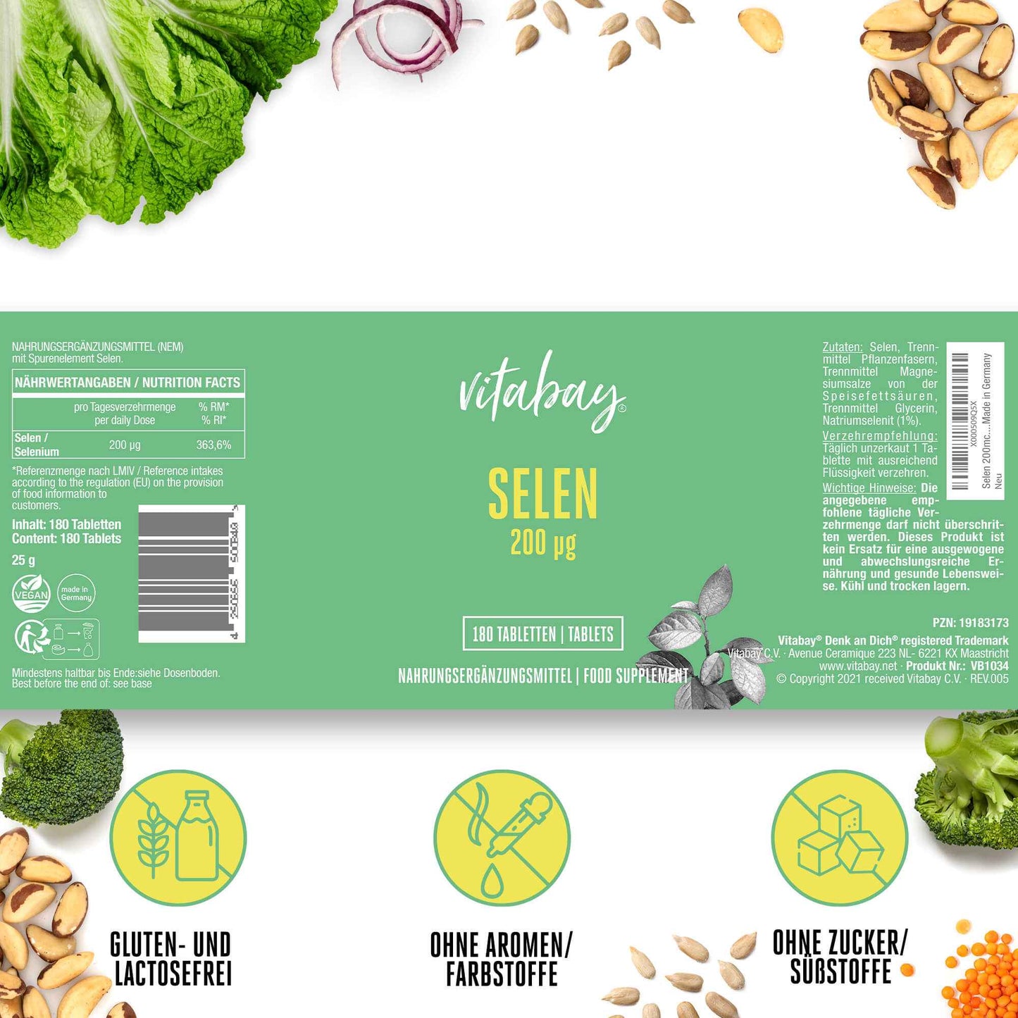 Selenium 200 µg high-dose vegan tablets 180 tablets