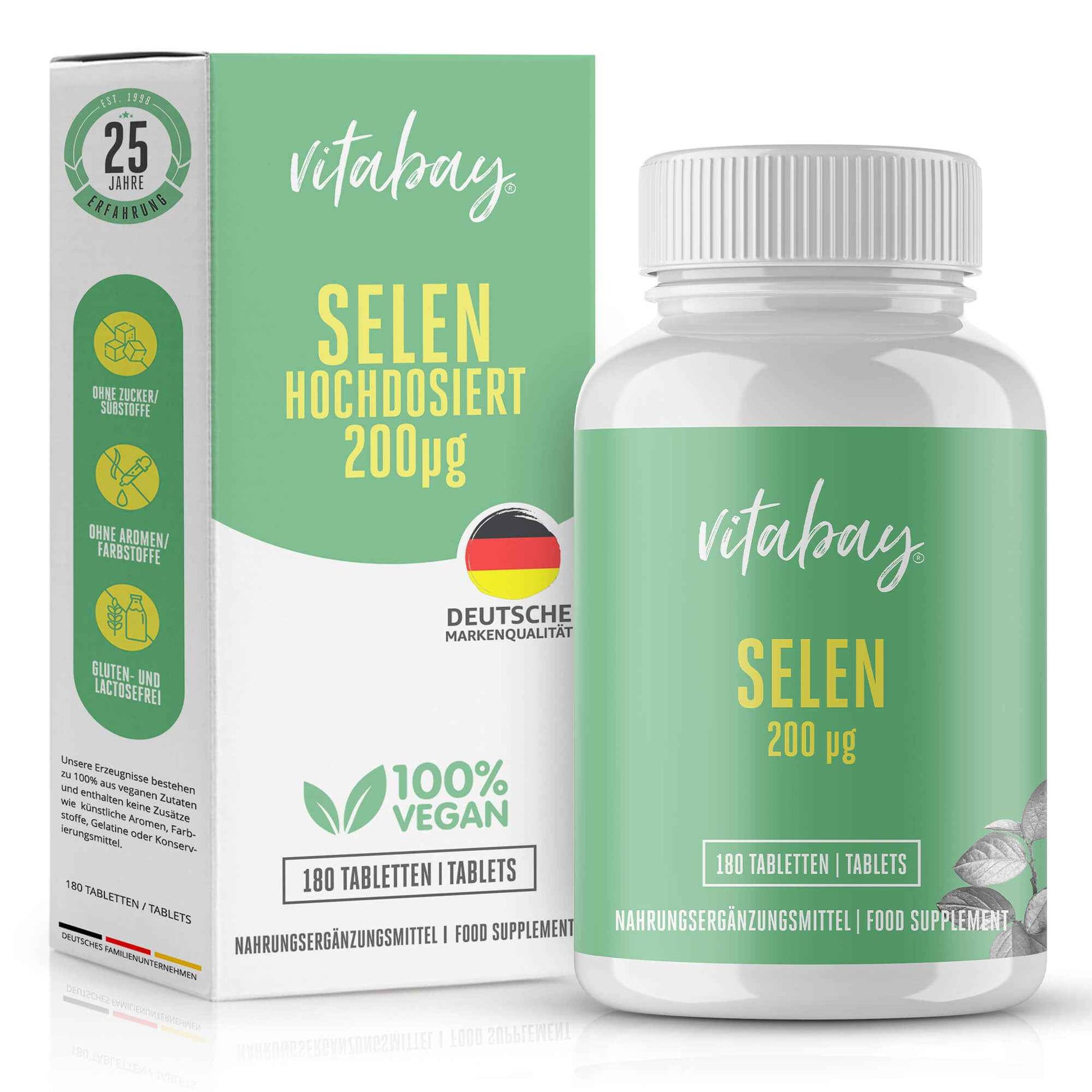 Selenium 200 µg high-dose vegan tablets 180 tablets