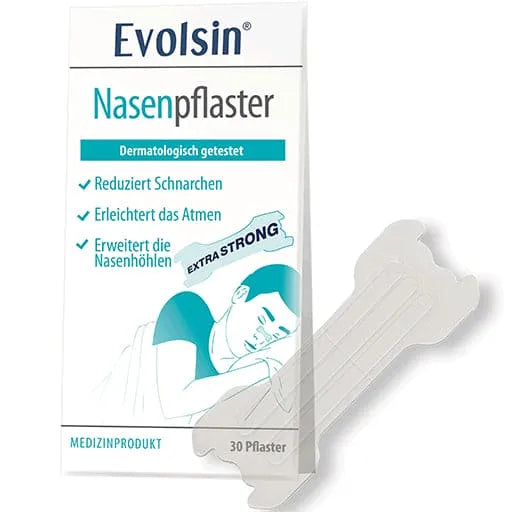 Silent snore, snoring, nasal congestion, EVOLSIN nasal plaster extra strong transparent - UKDorf 
