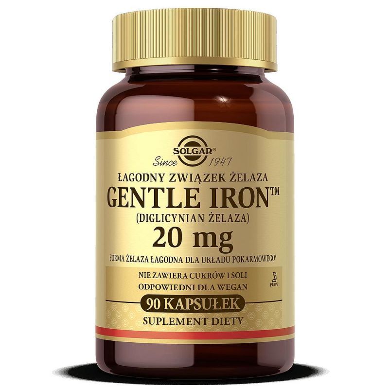Solgar Gentle Iron Iron - a mild iron preparation 20mg x 90