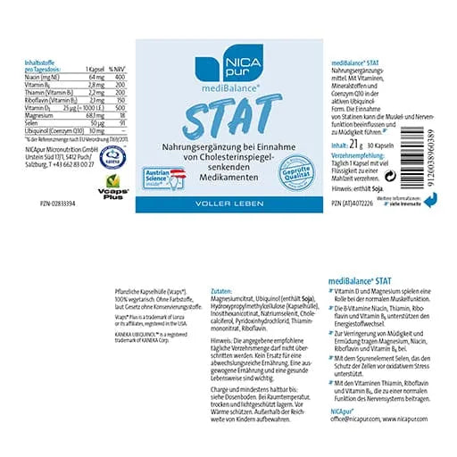 Statins to lower cholesterol levels, MediBalance STAT - UKDorf 