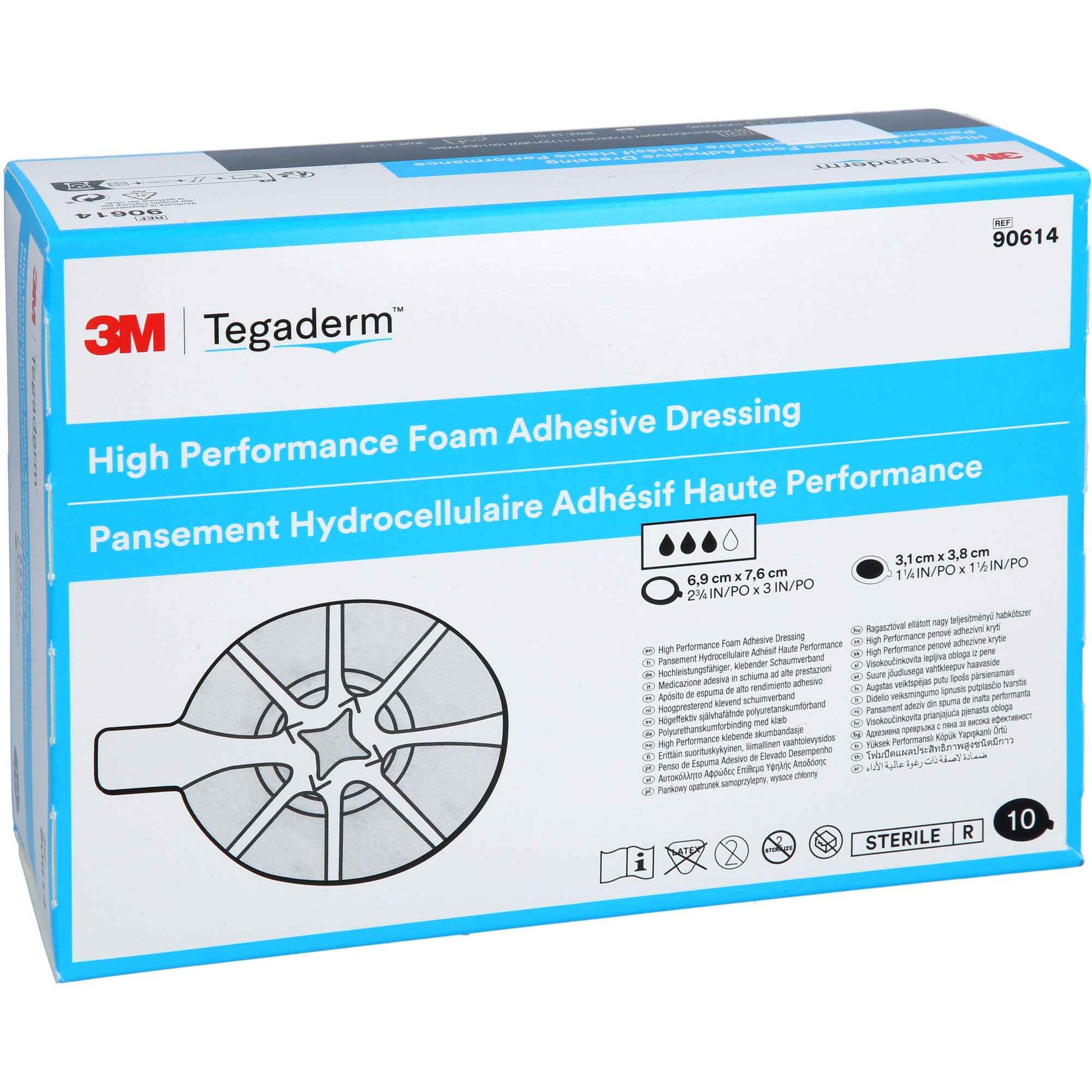 TEGADERM Foam Adhesive 6.9x7.6 cm oval 90614