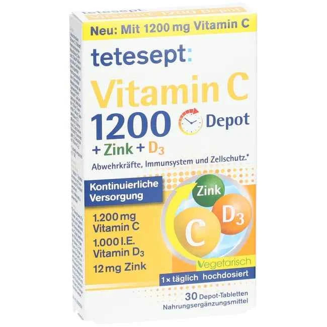 TETESEPT Vitamin C 1,200+Zinc+D3 depot tablets