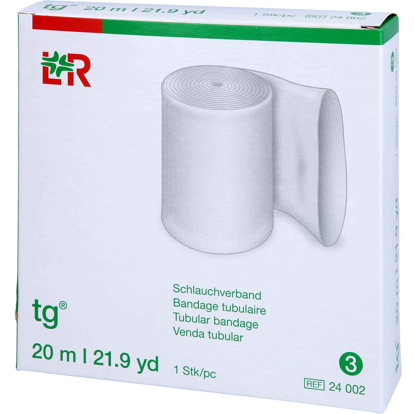 TG Tube Bandage Size 3 20 m white 1 Pcs