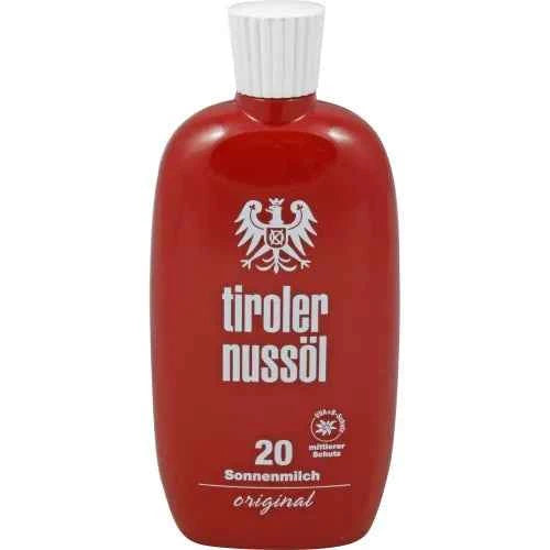 Tyrolean nut oil original sunscreen lotion water-resistant SPF 20 150 ml