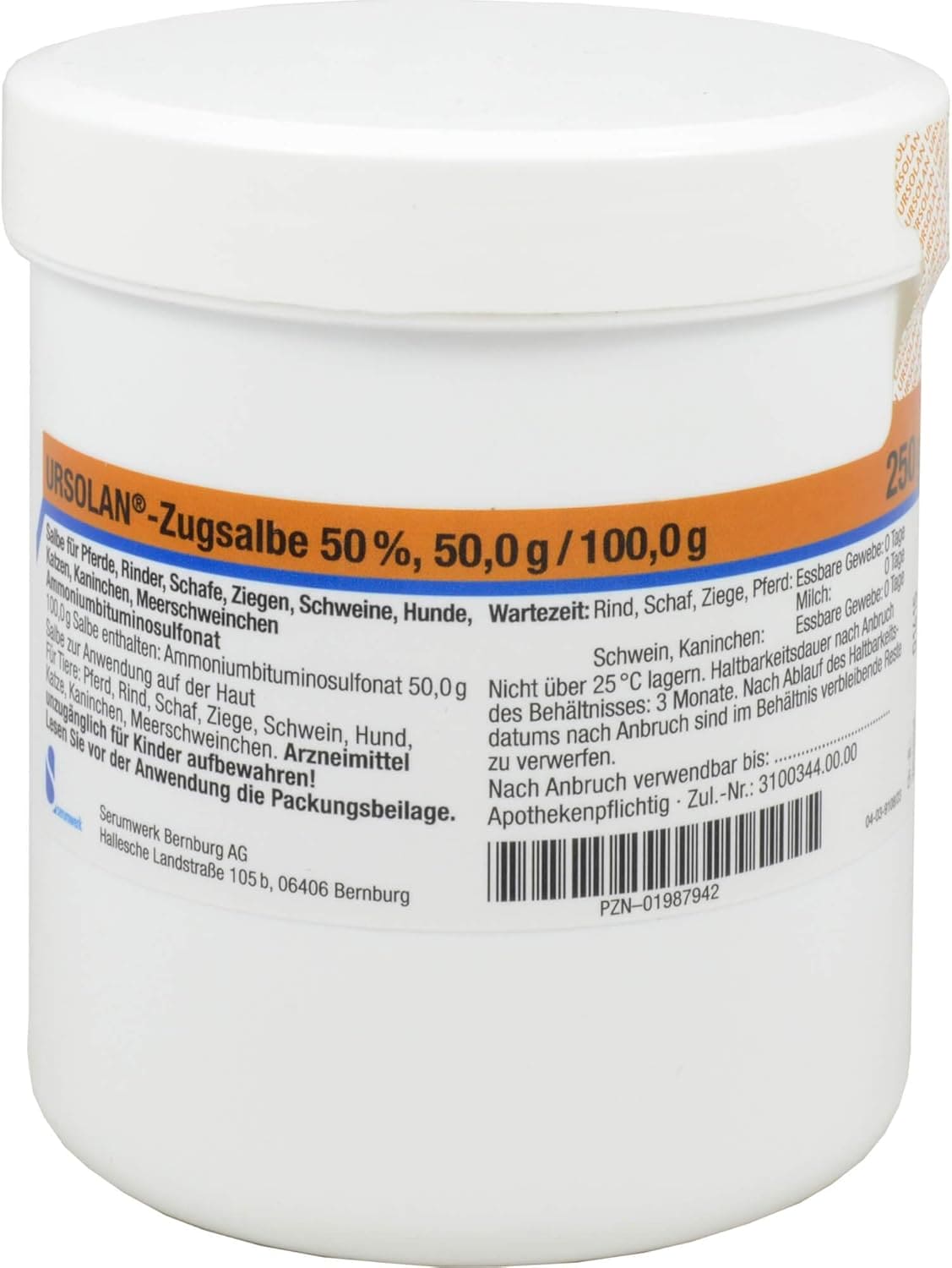 URSOLAN drawing (Pulling) ointment 50% vet. - UKDorf 