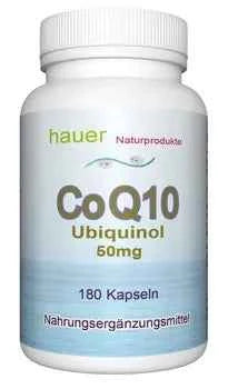 Ubiquinol (activated CoQ10), L-ascorbic acid (vitamin C), CO Q10 50 mg Capsules