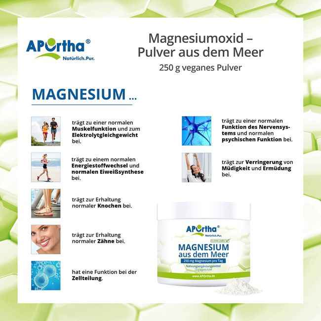 VEGAN MARINES Magnesium Powder from Seawater 250 g
