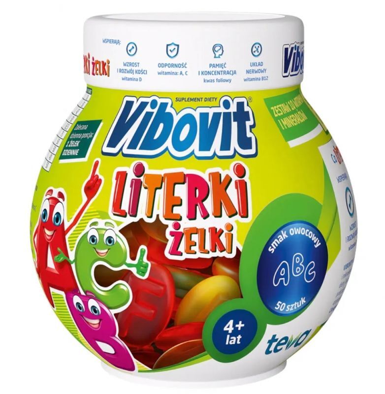 VIBOVIT Letters, fruit jelly beans with vitamins x 50 pieces