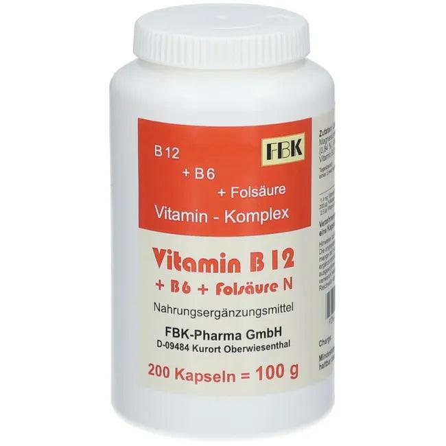 VITAMIN B12+B6+Folic acid complex N capsules - UKDorf 