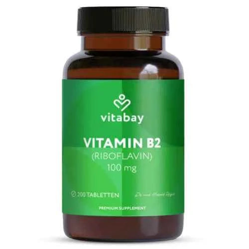 VITAMIN B2 RIBOFLAVIN 100 mg vegan high-dose tablet. 200 pieces