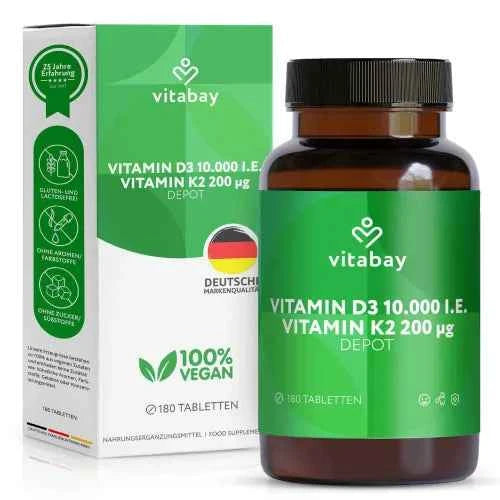 VITAMIN D3 DEPOT 20,000 IU + vitamin K2 200 μg tab 180 pcs