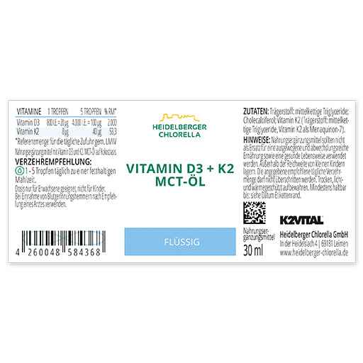 VITAMIN D3+K2 MCT oil drops for oral use