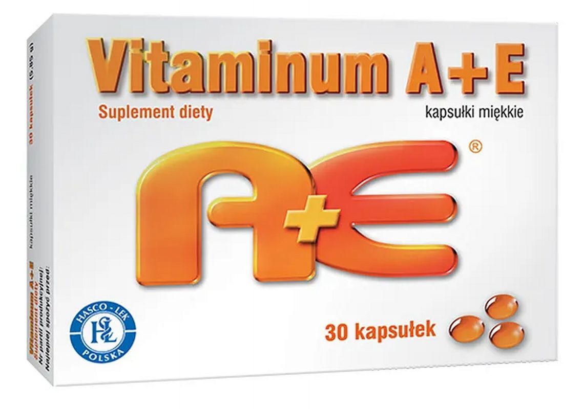 VITAMINUM A + E (2500 + 0.1) x 30 capsules, beta karoten, vitamin a supplements, vitamin e capsules
