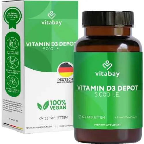 VITAMIN D3 DEPOT 5000 IU cholecalciferol tablet