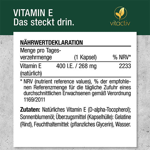 VITAMIN E 400 IU soft capsules - UKDorf 