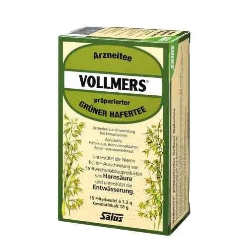 VOLLMERS prepared green oat tea filter bags 15 pcs