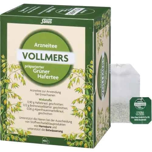 VOLLMERS prepared green oat tea filter bags 40 pcs