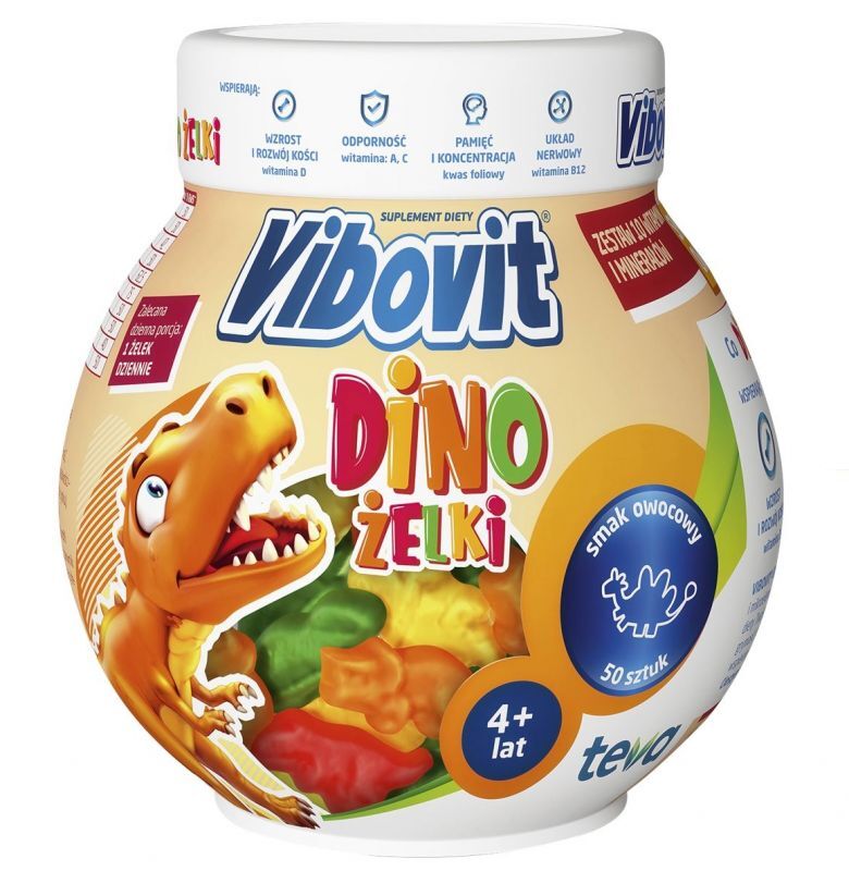 Vibovit Dino jelly beans x 50 pieces Teva