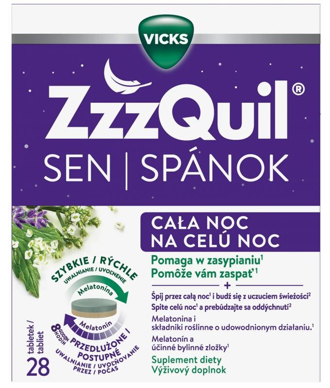 Vicks ZzzQuil Sleep All Night 28 Tablets