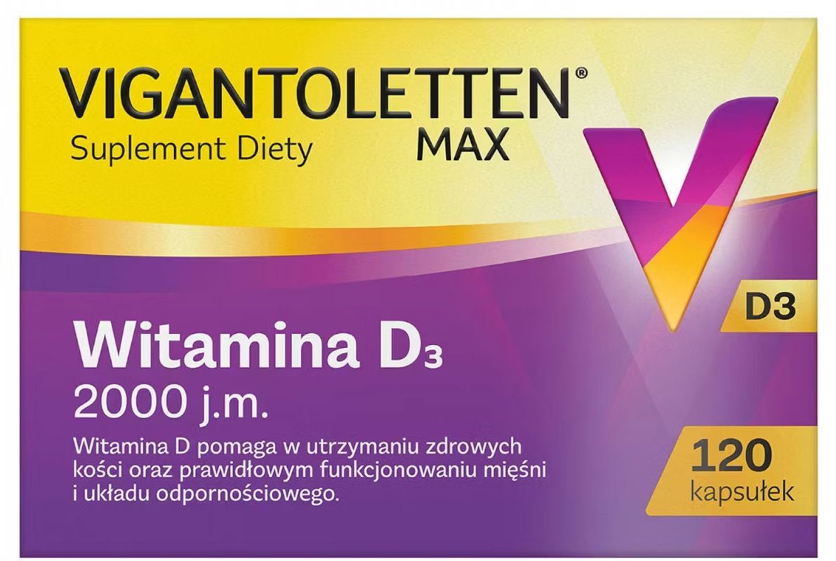 Vigantoletten Max 2000j.m. x 120 capsules D3