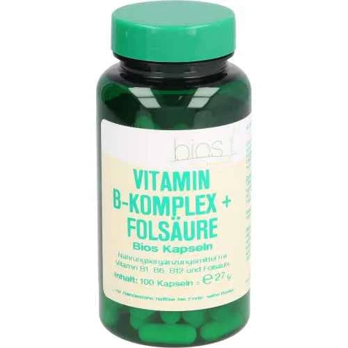 Vitamin B Complex + Folic Acid Bios Capsules 100 count