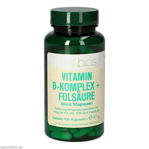 Vitamin B Complex + Folic Acid Bios Capsules 100 count