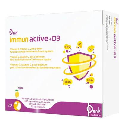 Vitamin C, zinc, selenium, L-histidine, IMMUNE ACTIVE+D3 DENK powder - UKDorf 