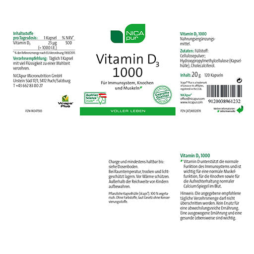 Vitamin D 1000 capsules - UKDorf 