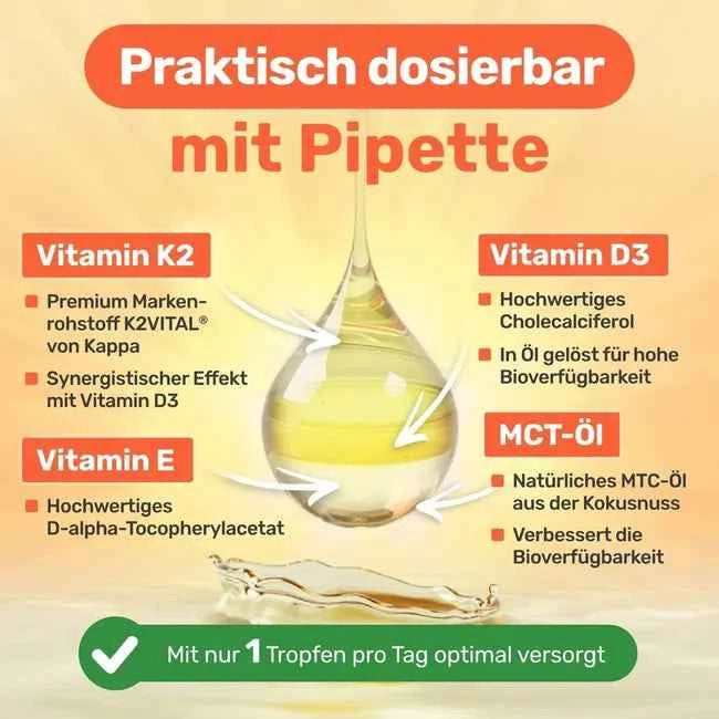 Vitamin D3 1000 IU+K2 30 μg Drops 20 ml