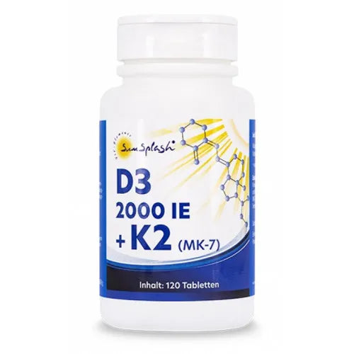 Vitamin D3 2,000 IU + K2 (MK-7) 120 pcs - UKDorf 