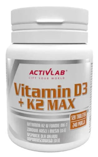 Vitamin D3 4000 + K2 MAX x 120 tablets - UKDorf 