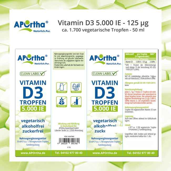Vitamin D3 drops 5,000 IU 125 µg