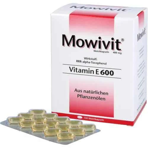 Vitamin E RRR-alpha-tocopherol MOWIVIT 600 Capsules