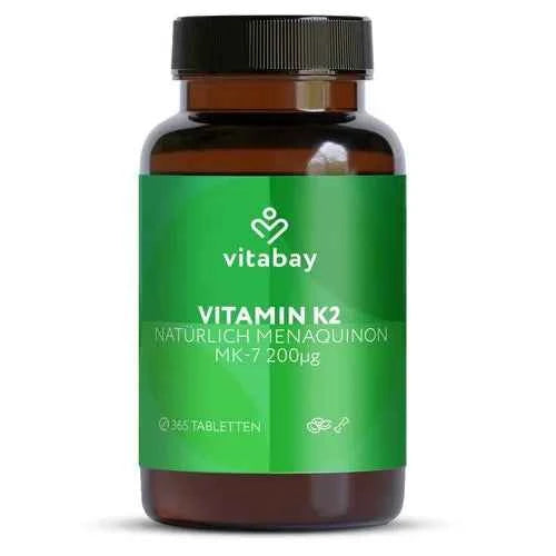 Vitamin K2 200 µg MK-7 vegan tablets, annual pack (365 tablets)