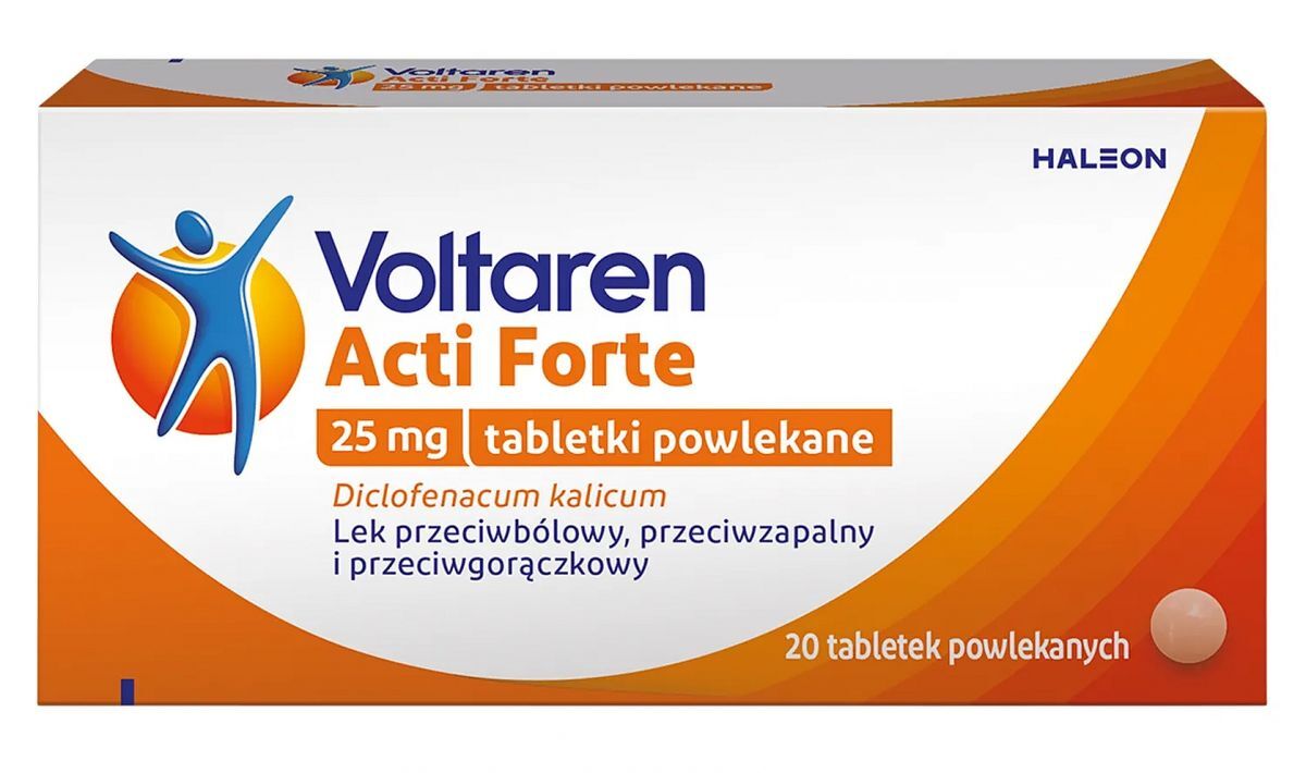 Voltaren Acti Forte x 20 tablets, potassium diclofenac, anti-inflammatory, analgesic