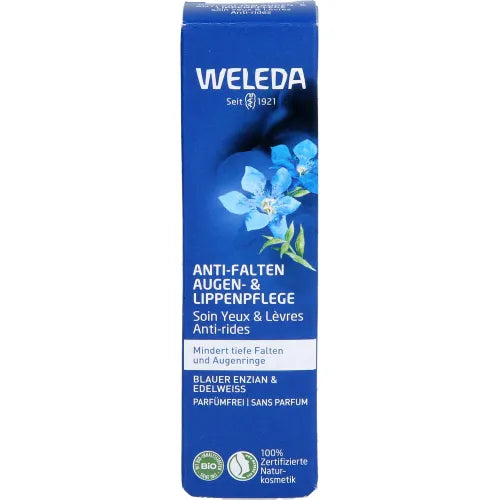 WELEDA Anti-Wrinkle Eye & Lip Balm with Blossom, Energize & Edelweiss. 10 ml