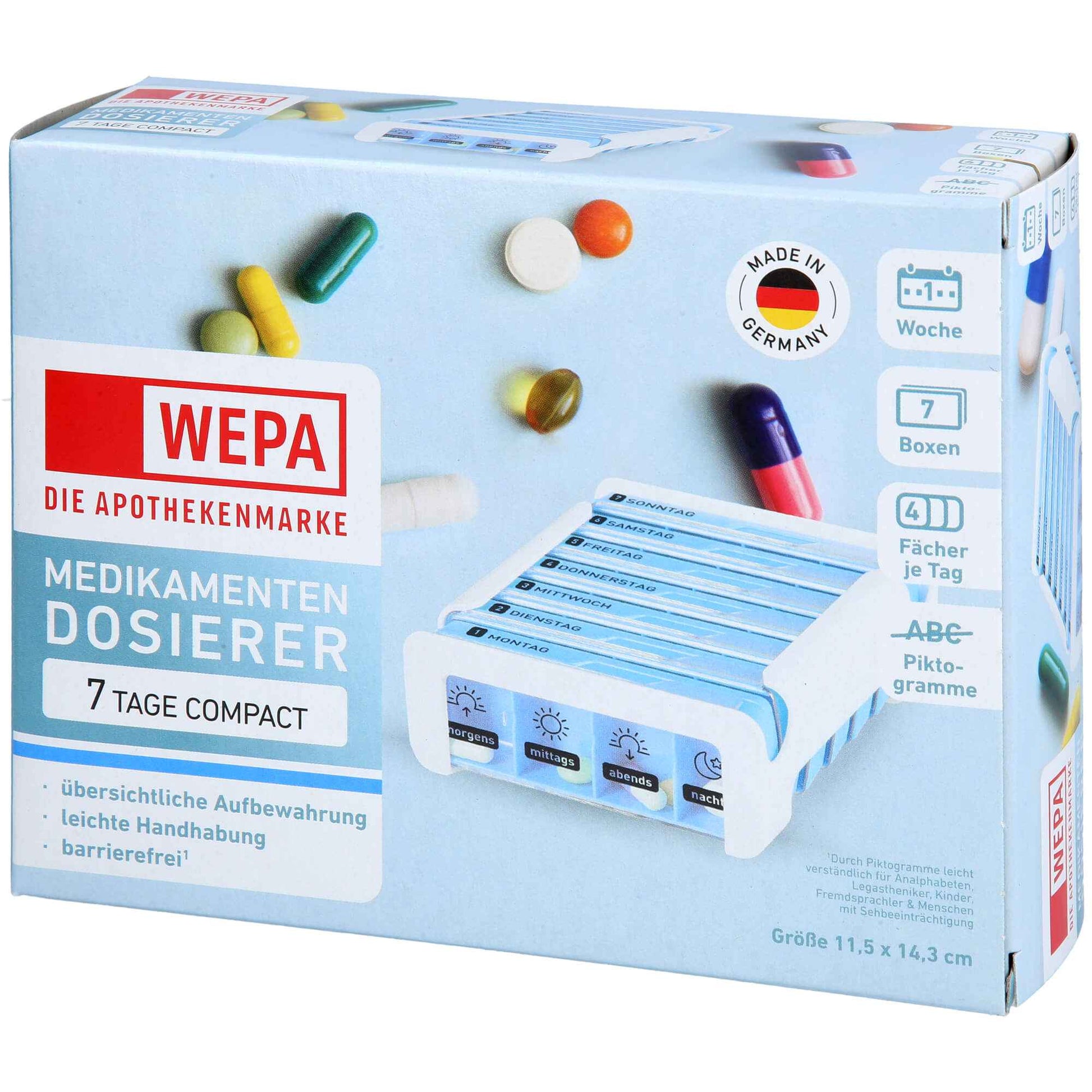 WEPA 7 Days Compact Weekly Magazine white/blue