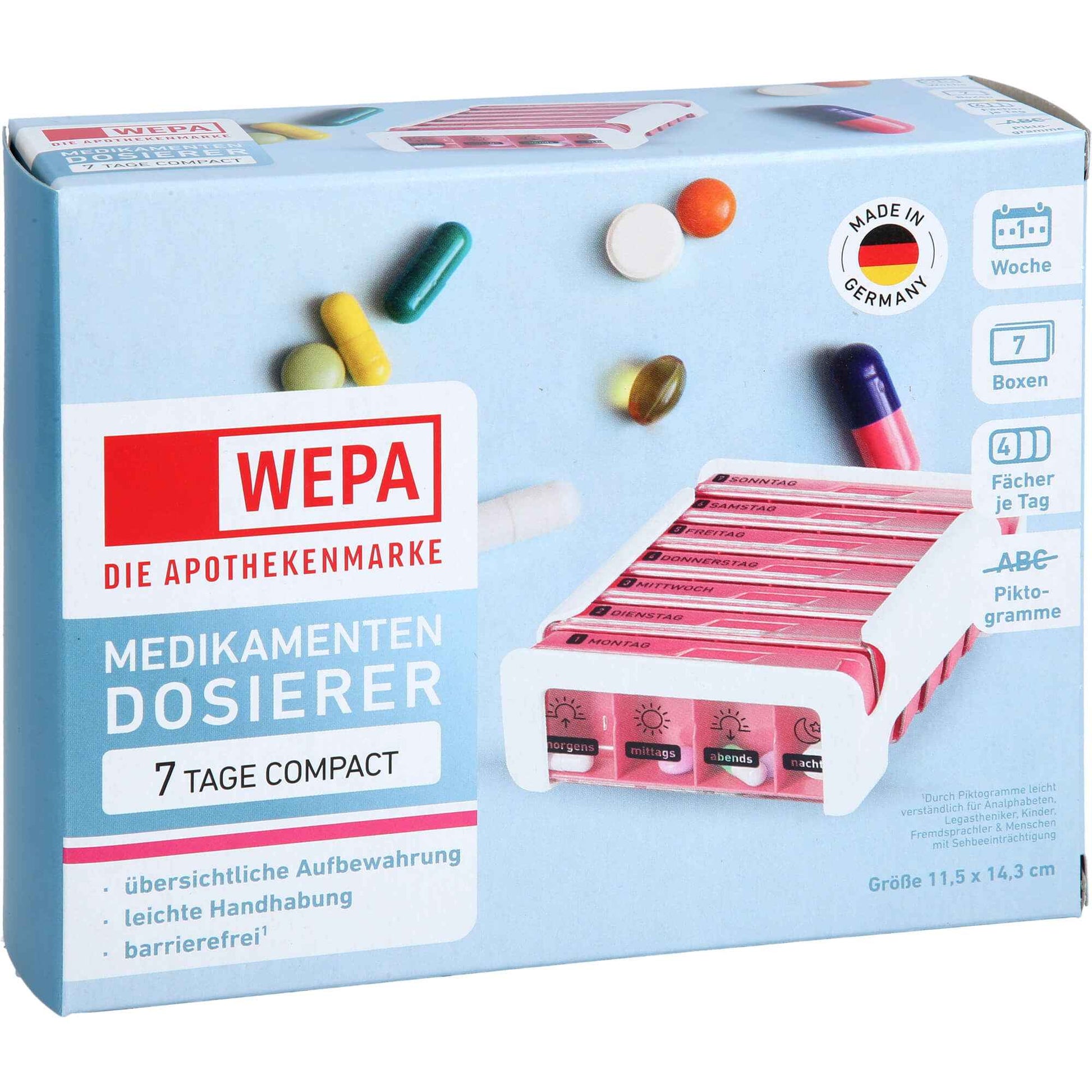 WEPA 7 Days Compact Weekly Magazine white/pink