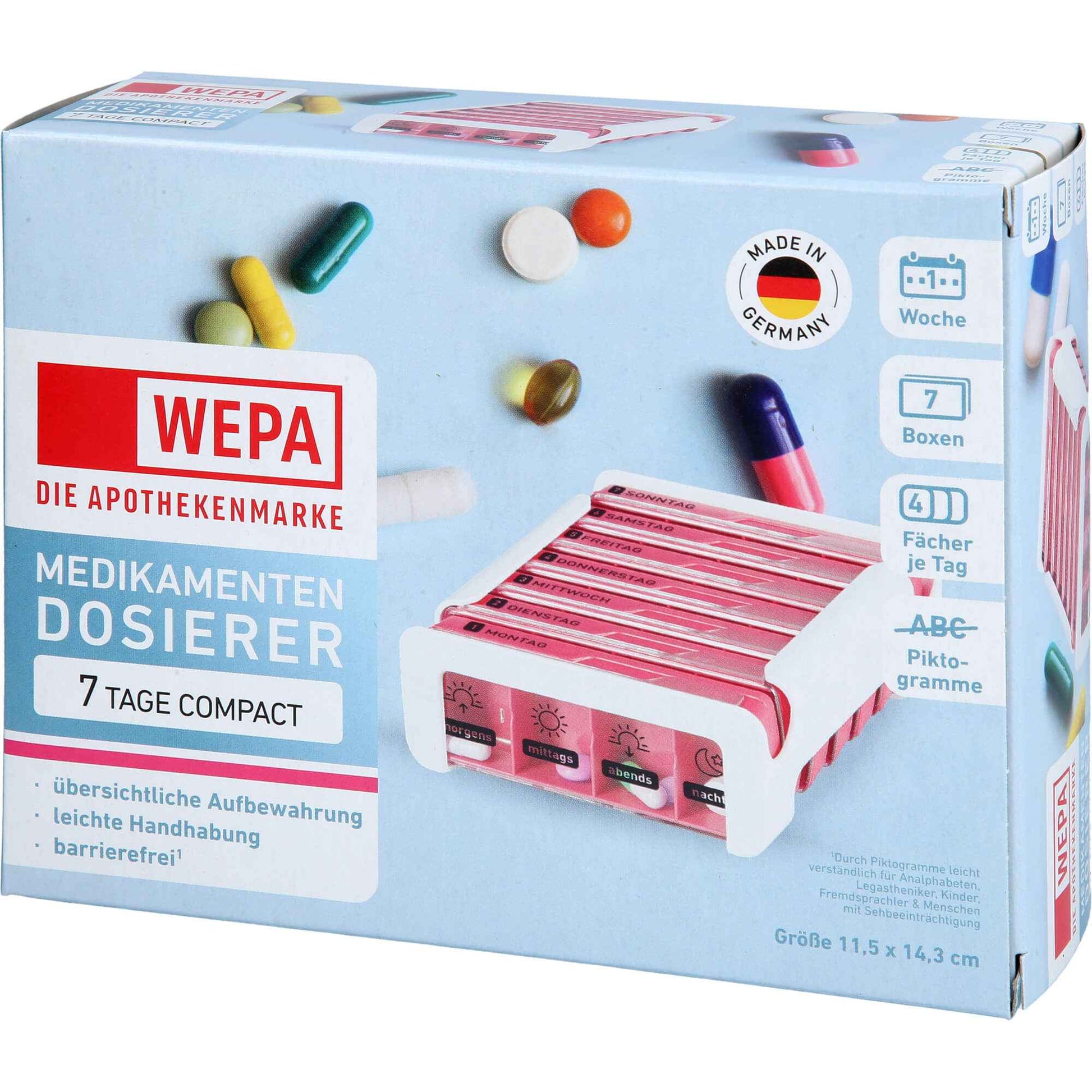 WEPA 7 Days Compact Weekly Magazine white/pink
